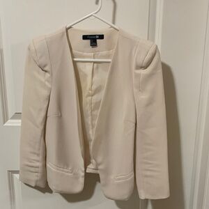 Forever 21 Elegant Cream Blazer